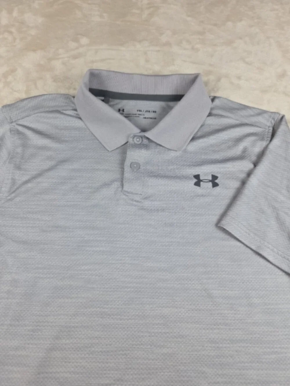 Under Armour Youth XL Gray HeatGear Polo Shirt